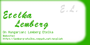 etelka lemberg business card